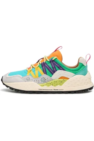 Flower Mountain Schoenen, unisex, Veelkleurig, 43 EU, Suede and technical fabric sneakers Washi UNI
