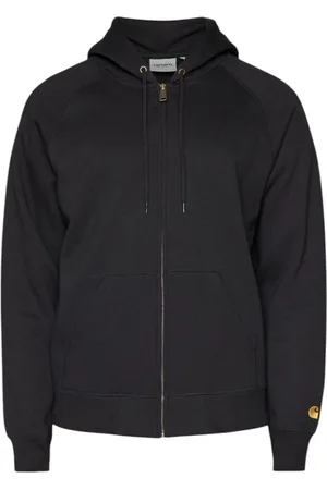 Carhartt Sweatshirts & Hoodies, Heren, Zwart, XL, Katoen, Katoen Logo Hoodie Sweatshirt