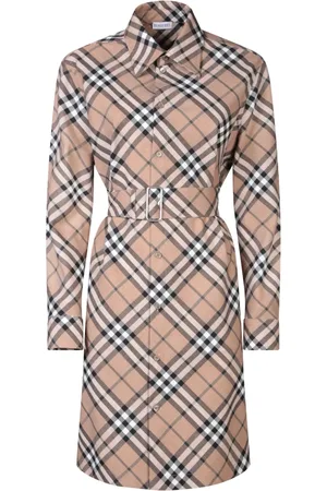 Burberry Kleedjes, Dames, , 3Xs, Wol, Elegante Jurk