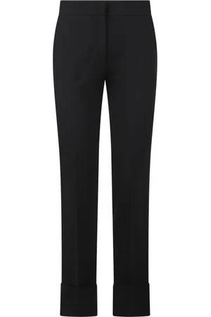 Beatrice B Broeken, Dames, Zwart, XS, Wol, Wollen Twill Broek