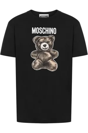 Moschino Tops, Heren, Zwart, XS, Katoen, Zwarte Teddy Bear T-shirt