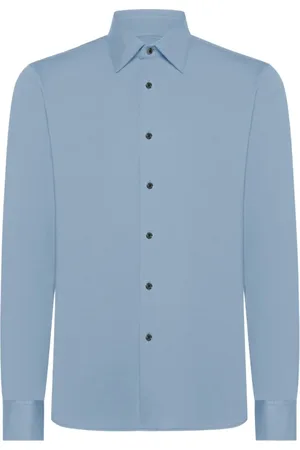 RRD Overhemden, Heren, Blauw, XL, Geometrische Jacquard Overhemd voor Heren
