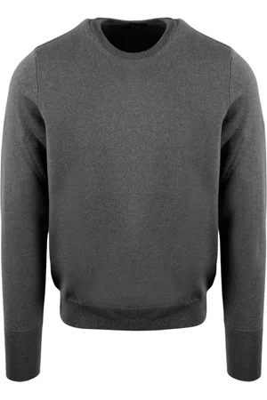 DRUMOHR Truien, Heren, Grijs, 2Xl, Kasjmier, Kasjmier Crewneck Sweater Fw 22 Italië
