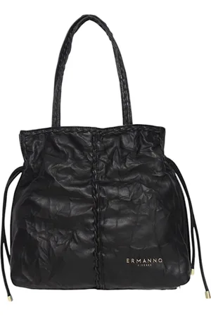 ERMANNO SCERVINO Tassen, Dames, Zwart, ONE Size, Leer, Tote tas van imitatieleer met logo