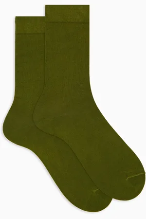 Gallo Ondergoed, Heren, Groen, M, Katoen, Korte effen groene katoenen sokken voor heren