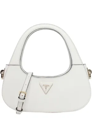 Guess Tassen, Dames, Wit, ONE Size, Leer, Eco-leren dames tas met logo