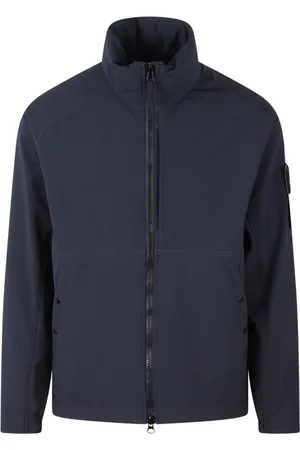Stone Island Jassen, Heren, Blauw, L, Polyester, Lichte Soft Shell Jas met R_e.dye® Technologie