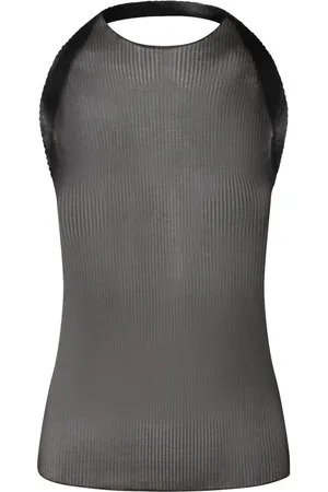 CIRCUS HOTEL Tops, Dames, Grijs, XS, Polyester, Geplooide Lurex Top