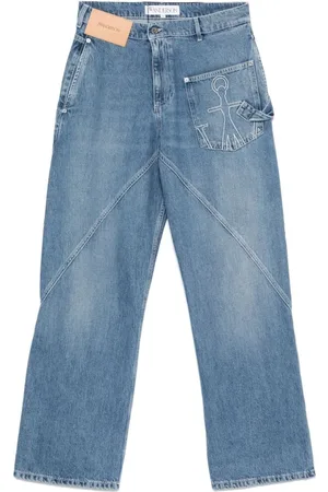 J.W.Anderson Jeans, Heren, Blauw, W32, Katoen, Twisted Workwear Jeans