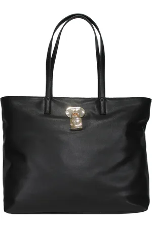 Twin-Set Tassen, Dames, Zwart, ONE Size, Leer, Handtas van imitatieleer met voorlogo