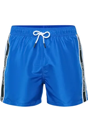 Emporio Armani Badkleding, Heren, Blauw, M, Polyester, Heren Boxer Zwembroek Polyester