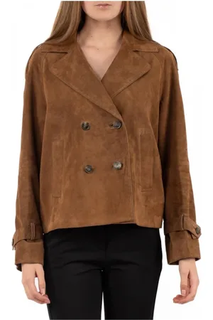 Max Mara Jassen, Dames, Bruin, L, Stijlvolle jas voor uitstapjes