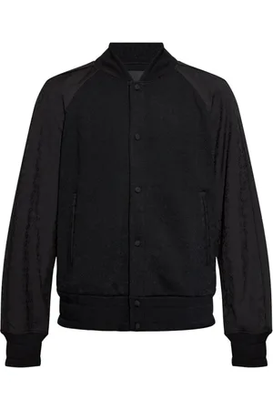 Givenchy Jassen, Heren, Zwart, M, Wol, Zwarte Monogram Bomberjack