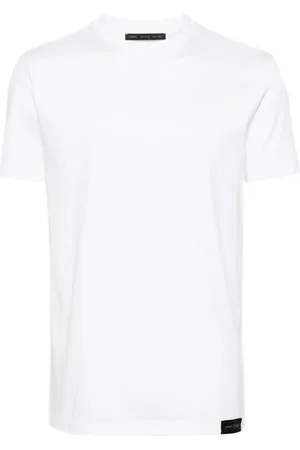 LOW BRAND Tops, Heren, Wit, XL, Katoen, Witte Katoenen T-shirt met Logo