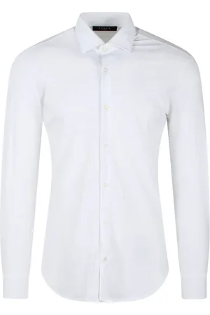 Brian Dales Overhemden, Heren, Wit, 3Xl, Nylon, Stretch Nylon Slim Fit Overhemd