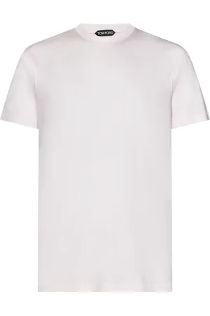 Tom Ford Tops, Heren, Roze, M, Katoen, Roze T-shirts en Polos met TF Logo