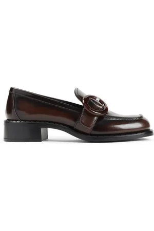 Prada Schoenen, Dames, Bruin, 37 EU, Leer, Bruine Loafer Schoenen voor Vrouwen