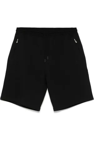 Brunello Cucinelli Korte broeken, Heren, Zwart, XL, Zwarte Shorts met Trekkoord Tailleband