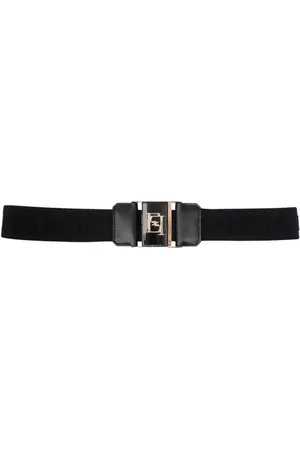 Elisabetta Franchi Accessoires, Dames, Zwart, XS, Zwart Metalen Gesp Riem