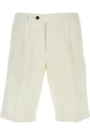 PT Torino Korte broeken, Heren, Wit, M, Witte Lyocell Blend Bermuda Shorts