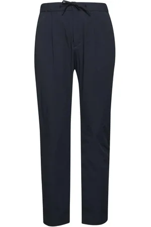 HERNO Broeken, Heren, Blauw, XL, Nylon, Elastische Broek met Trekkoord