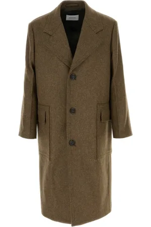 Salvatore Ferragamo Mantels, Heren, Bruin, M, Wol, Militaire jas voor stijlvolle outfits