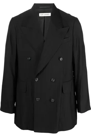 OUR LEGACY Jassen, Heren, Zwart, M, Leer, Sharp DB Blazer