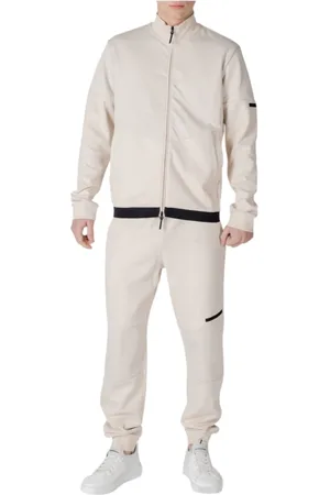 EA7 Sport, Heren, , M, Katoen, Sportief Ivoor Trainingspak Set