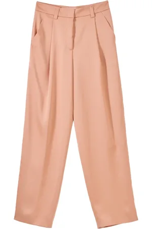 GENNY Broeken, Dames, Roze, M, Polyester, Satin Roze Maatwerk Broek