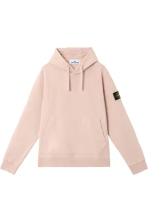 Stone Island Sweatshirts & Hoodies, Heren, Roze, XL, Katoen, Biologisch Katoenen Hoodie Trui