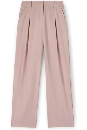 Motivi Broeken, Dames, Roze, XL, Polyester, Palazzo-broek met plooien