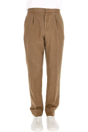 OFFICINE GENERALE Broeken, Heren, Bruin, L, Katoen, Bruine Broek Drew Model Lichtgewicht