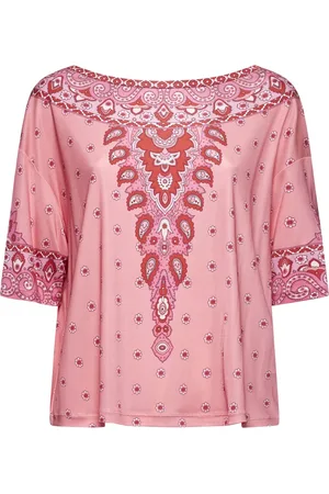 Etro Blouses & Shirts, Dames, Roze, S, Floral Paisley Print Roze Top