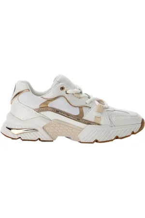Guess Schoenen, Dames, Wit, 41 EU, Leer, Witte Leren Modieuze Sneakers Vrouwen