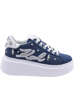 Karl Lagerfeld Schoenen, Dames, Blauw, 36 EU, Sneaker