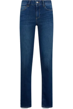 Liu Jo Jeans, Dames, Blauw, W28, Katoen, Zwarte Slim Fit Jeans met Strass