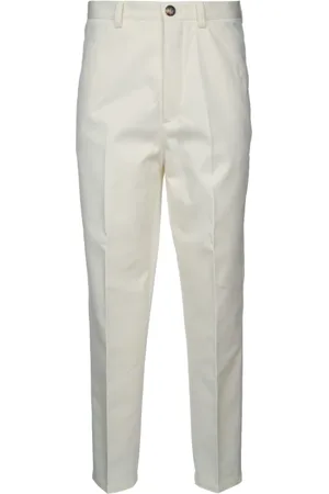 Brunello Cucinelli Broeken, Heren, Wit, M, Katoen, Stijlvolle broek voor mannen
