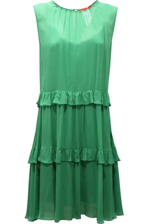 Max Mara Kleedjes, Dames, Groen, L, Polyester, 2-Delig Jurk Ripresa Stijl