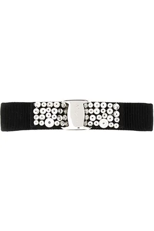 Salvatore Ferragamo Accessoires, Dames, Zwart, ONE Size, Stijlvolle Hoeden en Haarbanden Collectie
