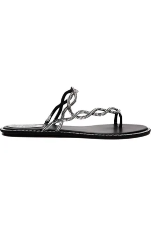 RENE CAOVILLA Schoenen, Dames, Zwart, 39 EU, Zwarte Strappy Sandalen