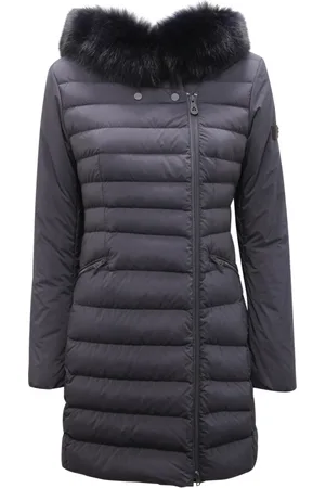 Peuterey Jassen, Dames, Blauw, M, Polyester, Seriola Donsjas met Bontafwerking