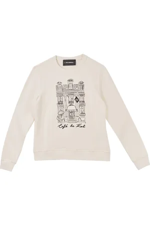 Karl Lagerfeld Sweatshirts & Hoodies, Dames, Wit, L, Katoen, Sweatshirts & Hoodies