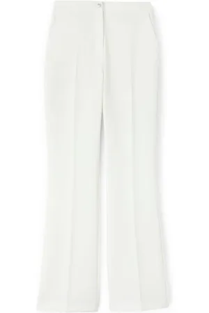 Motivi Broeken, Dames, Wit, L, Palazzo-broek met vouw