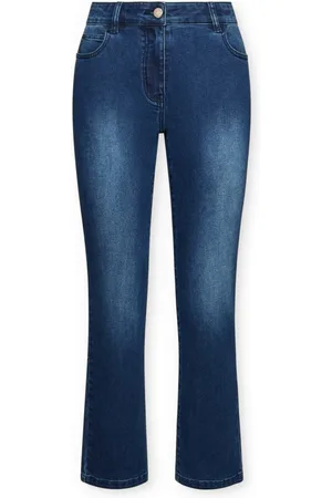 Elena Miro Jeans, Dames, Blauw, 5Xl, Denim, 5-Pocket-Jeans, Kick Flare, „Florence“