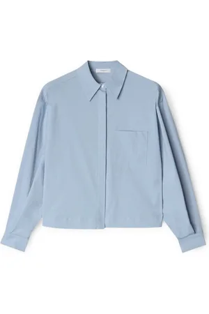 Motivi Blouses & Shirts, Dames, Blauw, S, Katoen, Oversized overhemd