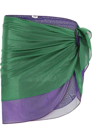Oseree Badkleding, Dames, Groen, M, Nylon, Tweekleurige stretch nylon sarong rok