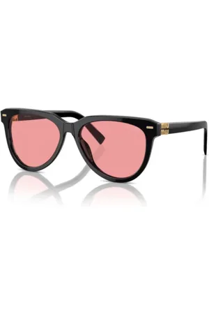 Miu Miu Accessoires, unisex, Zwart, ONE Size, Acetaat Zonnebril