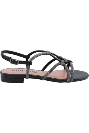 Bibi Lou Schoenen, Dames, Zwart, 36 EU, Stijlvolle Sandaal met Seal Detail