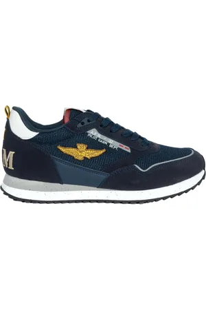 Aeronautica Militare Schoenen, Heren, Blauw, 43 EU, Casual Schoenen met Italiaanse Vlag Detail