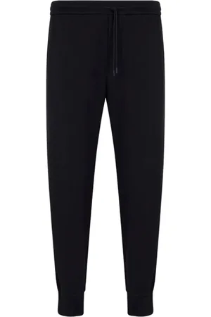Emporio Armani Broeken, Heren, Blauw, 2Xl, Katoen, Katoenen Herenbroek met Zijlogo